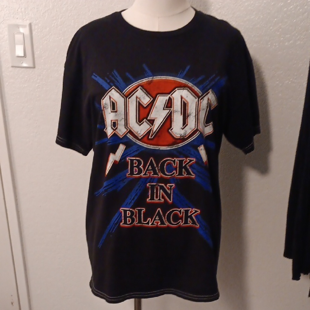 AC/DC Black and Blue Short Sleeve Tee
